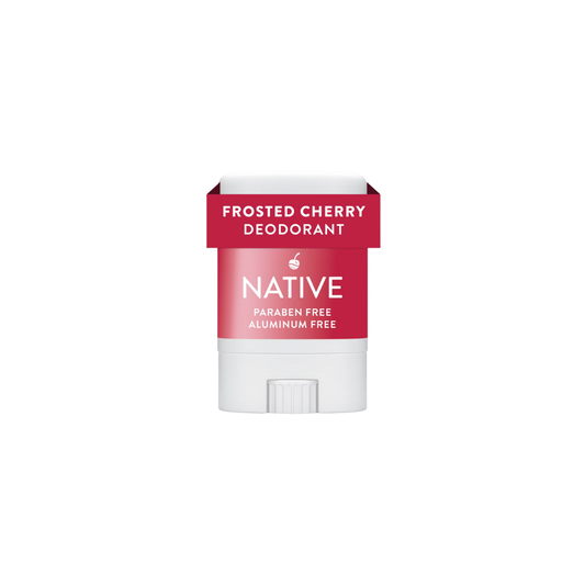 Native Holiday Limited Edition Aluminum-Free Mini Deodorant - Travel Size - Frosted Cherry - 0.35oz