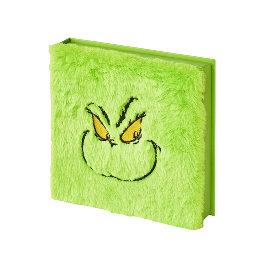 Women's The Grinch Furry Face Box of Cozy Embroidered Crew Socks - Green/Pink 4-10