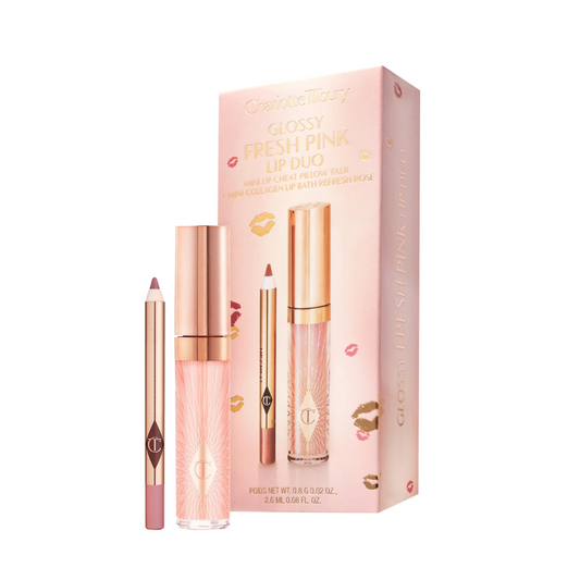 Charlotte Tilbury  Mini Glossy Pink Lip Gloss + Lip Liner Set